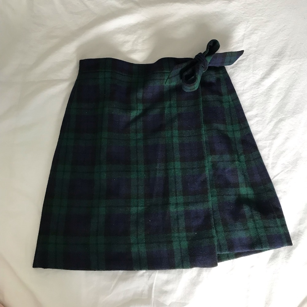 Wool Wrap Skirt - Plaid